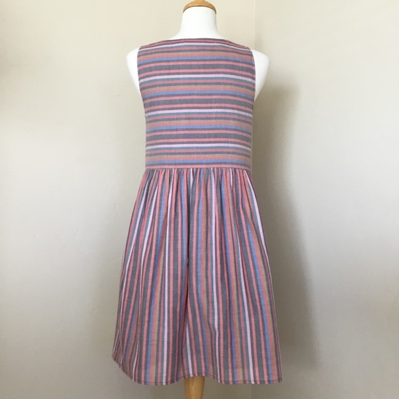 Madewell Tank Dress Multi Colored Stripes Size S - Picture 4 of 11